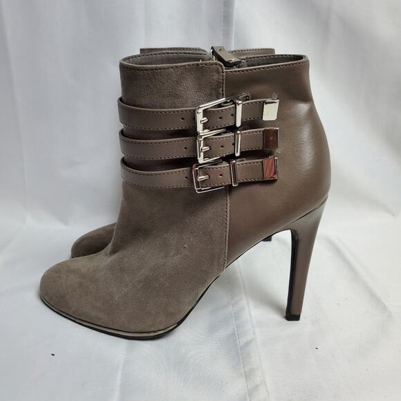 Sam & Libby Grey Stiletto Heel Booties SZ 8.5 - Picture 3 of 6